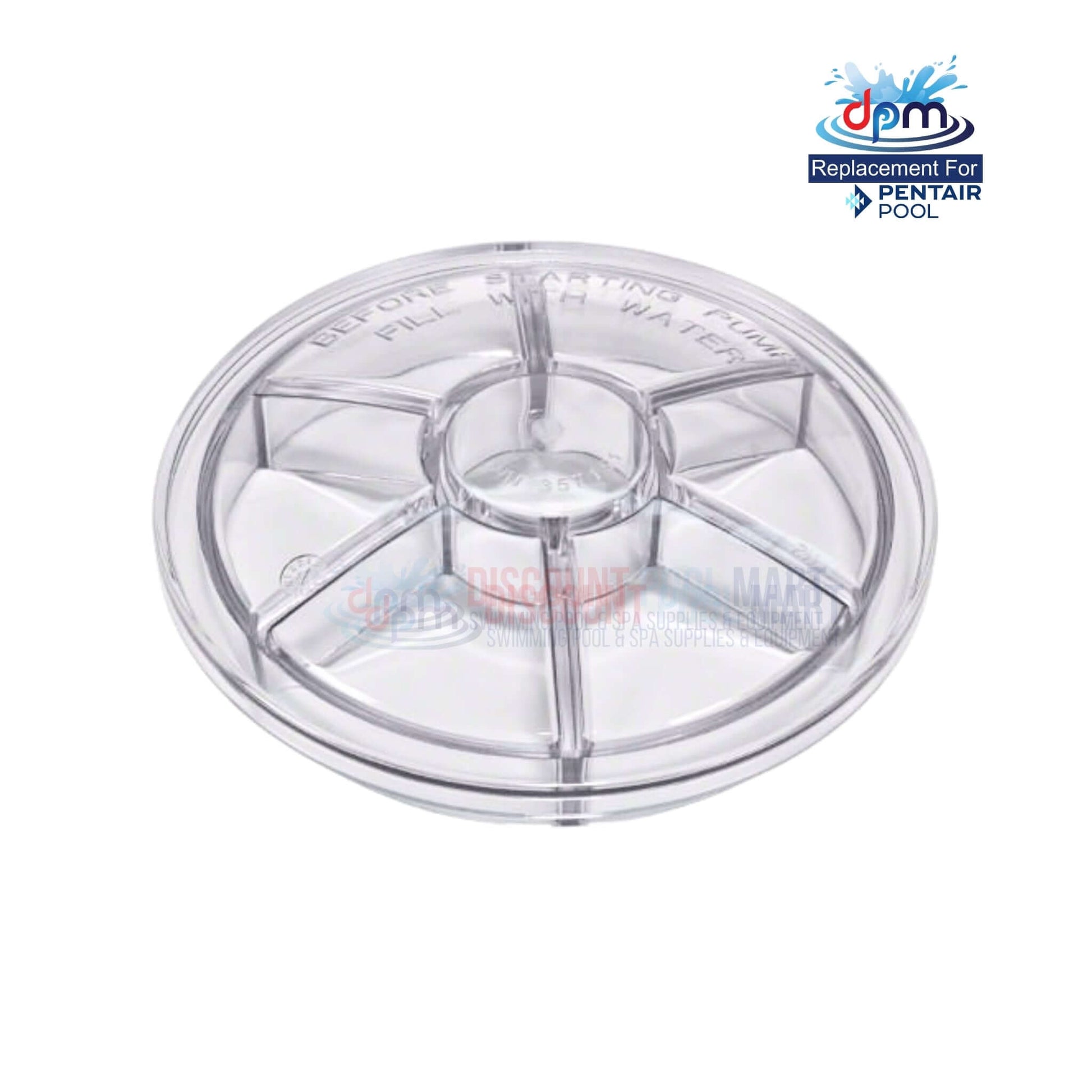 PC&G Clear Pump Lid for Pentair IntelliFlo & WhisperFlo Pumps, DPM model 357151 at Discount Pool Mart.
