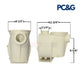 PCG Wet End Volute Pot Kit dimensions for 2HP WhisperFlo Pumps at Discount Pool Mart DPM, measures 6.5 x 11.75 x 9.375 inches.