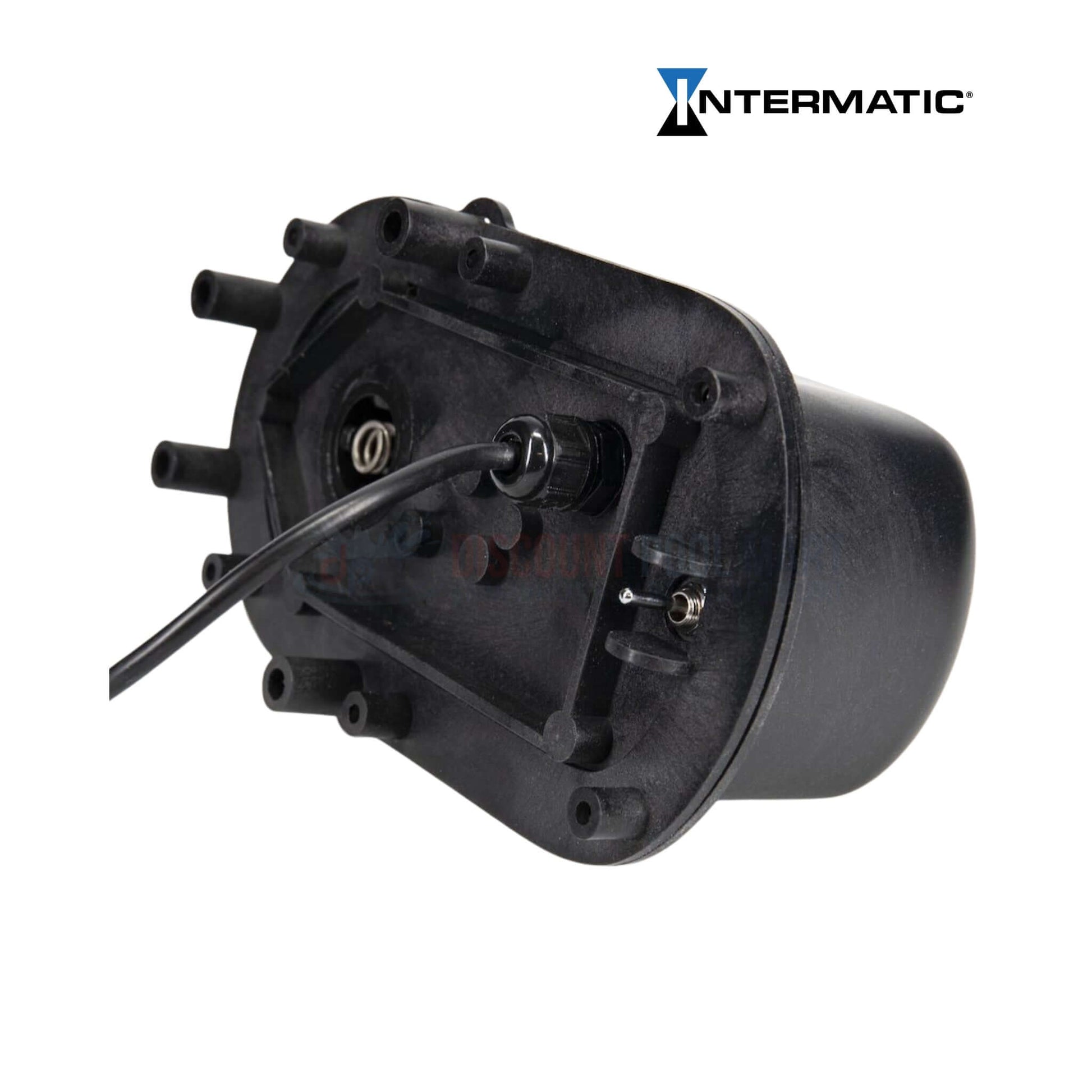 Intermatic PE24GVA 24-Volt Valve Actuator back view showing ports and connections, ideal for pool supplies from Discount Pool Mart.