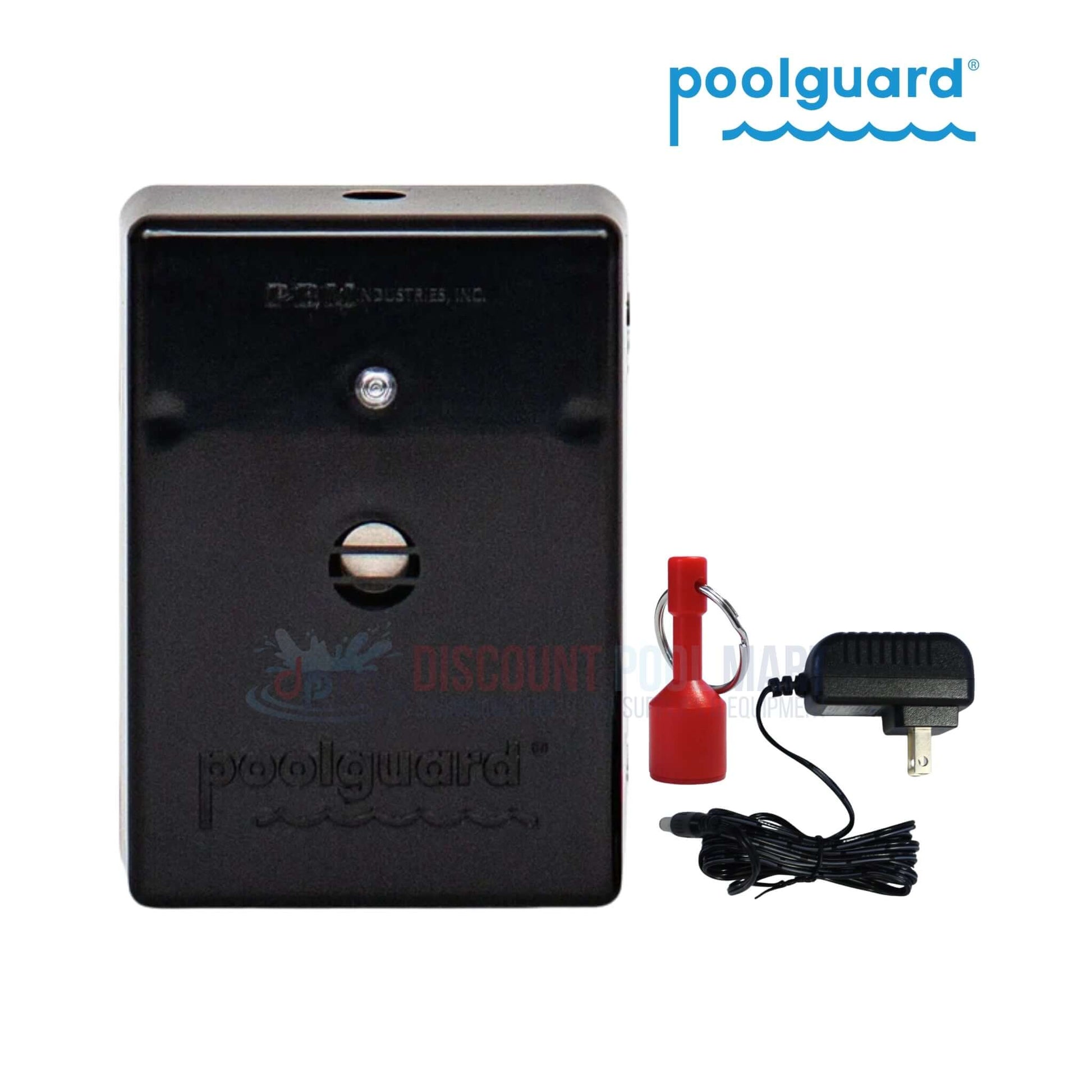 PGRM-SB2 | PoolGuard Floating Pool & Spa Alarm device shown in black with remote and charger, from Discount Pool Mart.