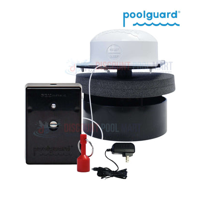 PGRM-SB2 | PoolGuard Floating Pool & Spa Alarm with remote receiver and alarm device, shown in black and white.