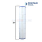 Pentair Clean & Clear Plus 520 cartridge, 32" tall, from Discount Pool Mart DPM for optimal pool filtration.