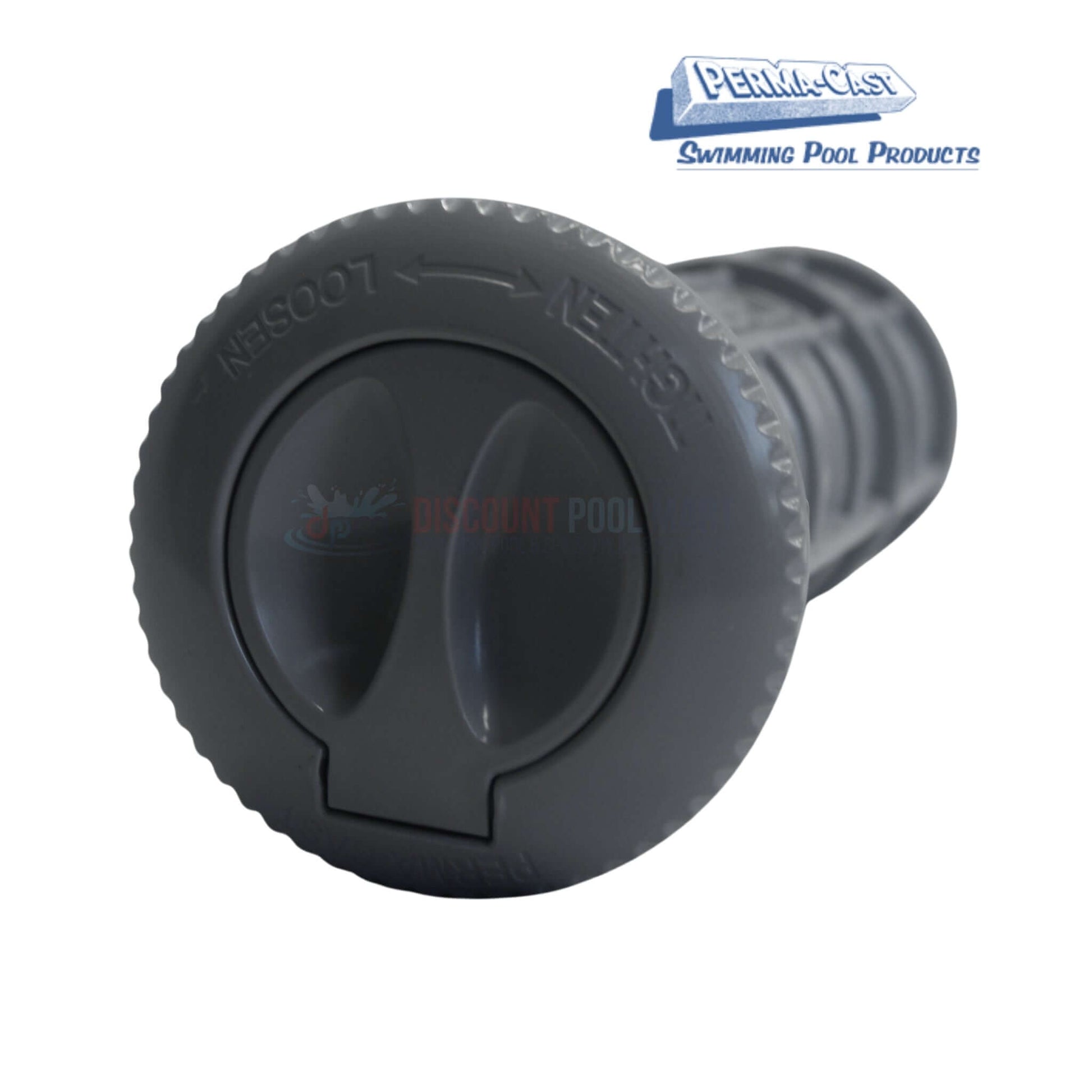 Top view of PS-7015-UG | Gray Umbrella Socket Pool Deck Anchor with flip insert, designed for patio umbrellas, Discount Pool Mart.
