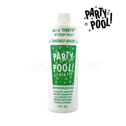 Party Pool | Pool Color Additive Emerald Green | 47016-00012 bottle, 8 fl oz, non-toxic dye for pools from Discount Pool Mart.