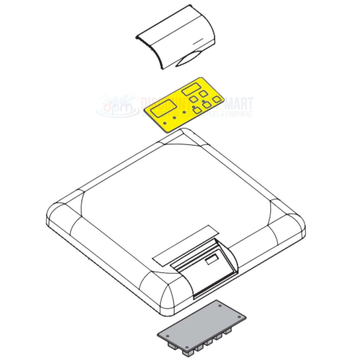 Pentair 6 Button Membrane Keypad components for MasterTemp & Max-E-Therm heaters | Discount Pool Mart DPM