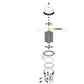 Pentair Air Bleed Tube Assembly 178583 for Quad DE 100 & Clean & Clear Plus 520 Filter at Discount Pool Mart DPM.