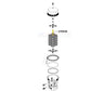 Pentair Air Bleed Tube Assembly 170028 diagram for Quad DE 80 & Clean & Clear Plus 420 Filter | Discount Pool Mart DPM