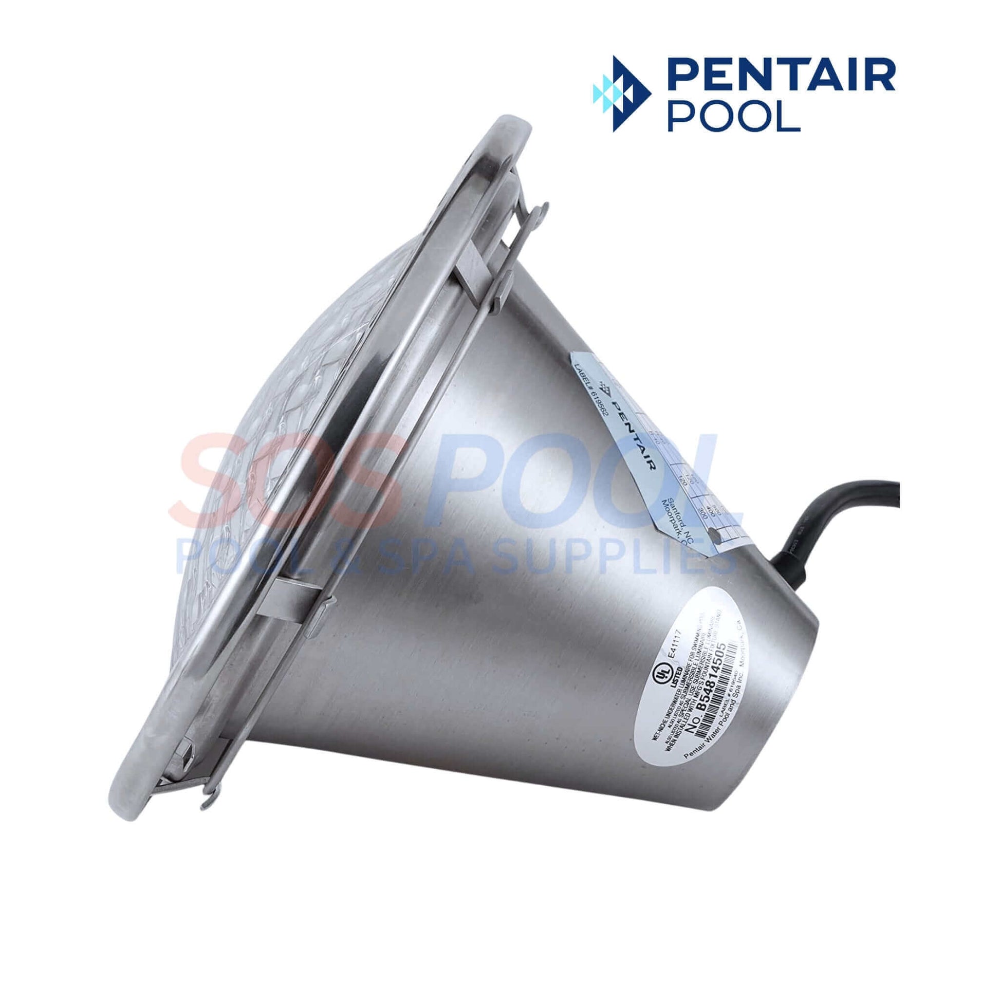 Pentair Amerlite Incandescent Pool Light 120V 400W with 50' cord for SOS Pool, enhances pool lighting and visibility.
