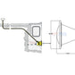 Diagram of Pentair Amerlite Incandescent Pool Light installation; dimensions of 10 1/8" and 7 3/4" with flexible cord layout.