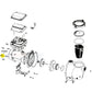 Pentair pump assembly diagram featuring hex cap bolt 070431. Discount Pool Mart DPM for WhisperFlo and Intelliflo systems.