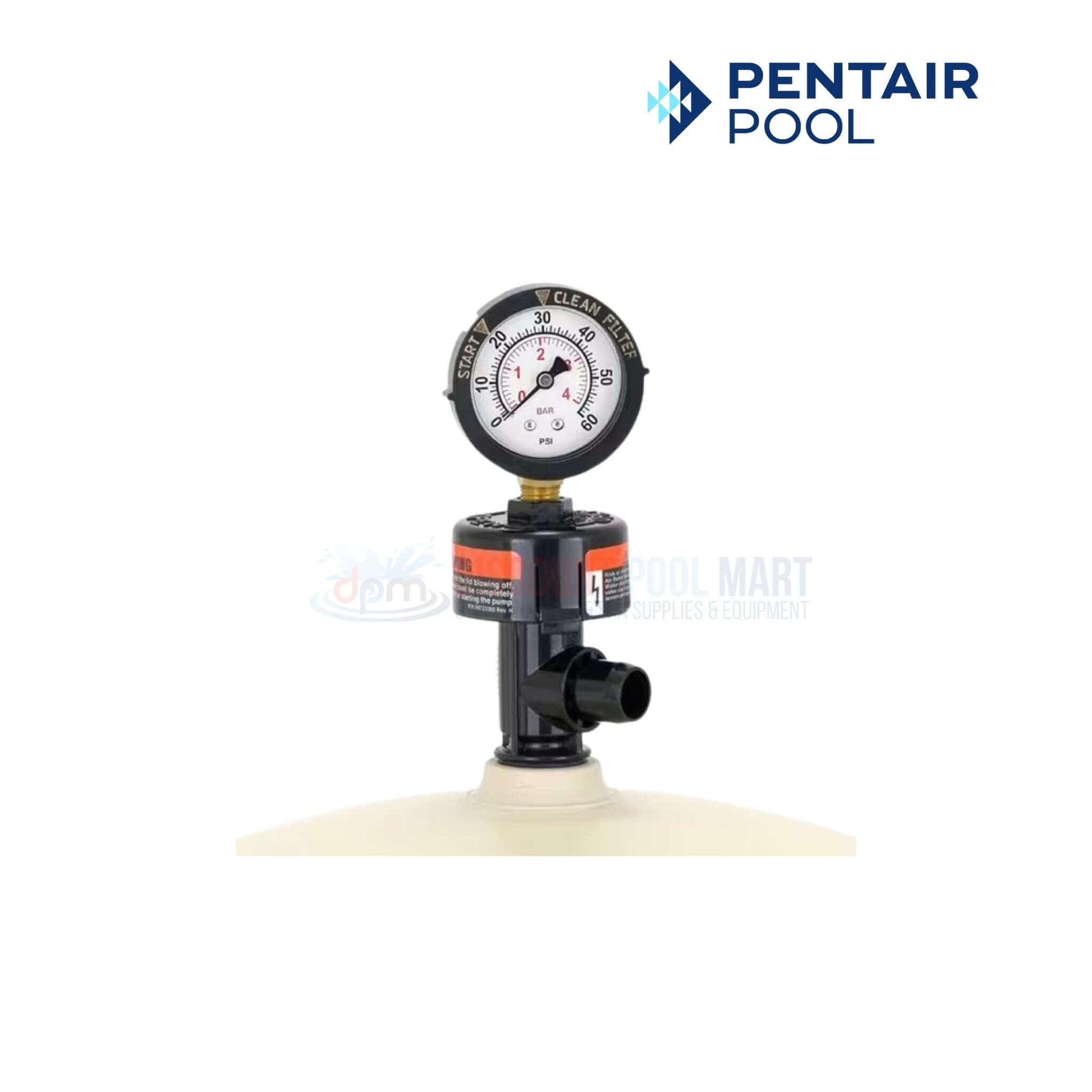 Pentair Clean & Clear Plus Cartridge Filter gauge with logo | Discount Pool Mart DPM | High-level filtration system