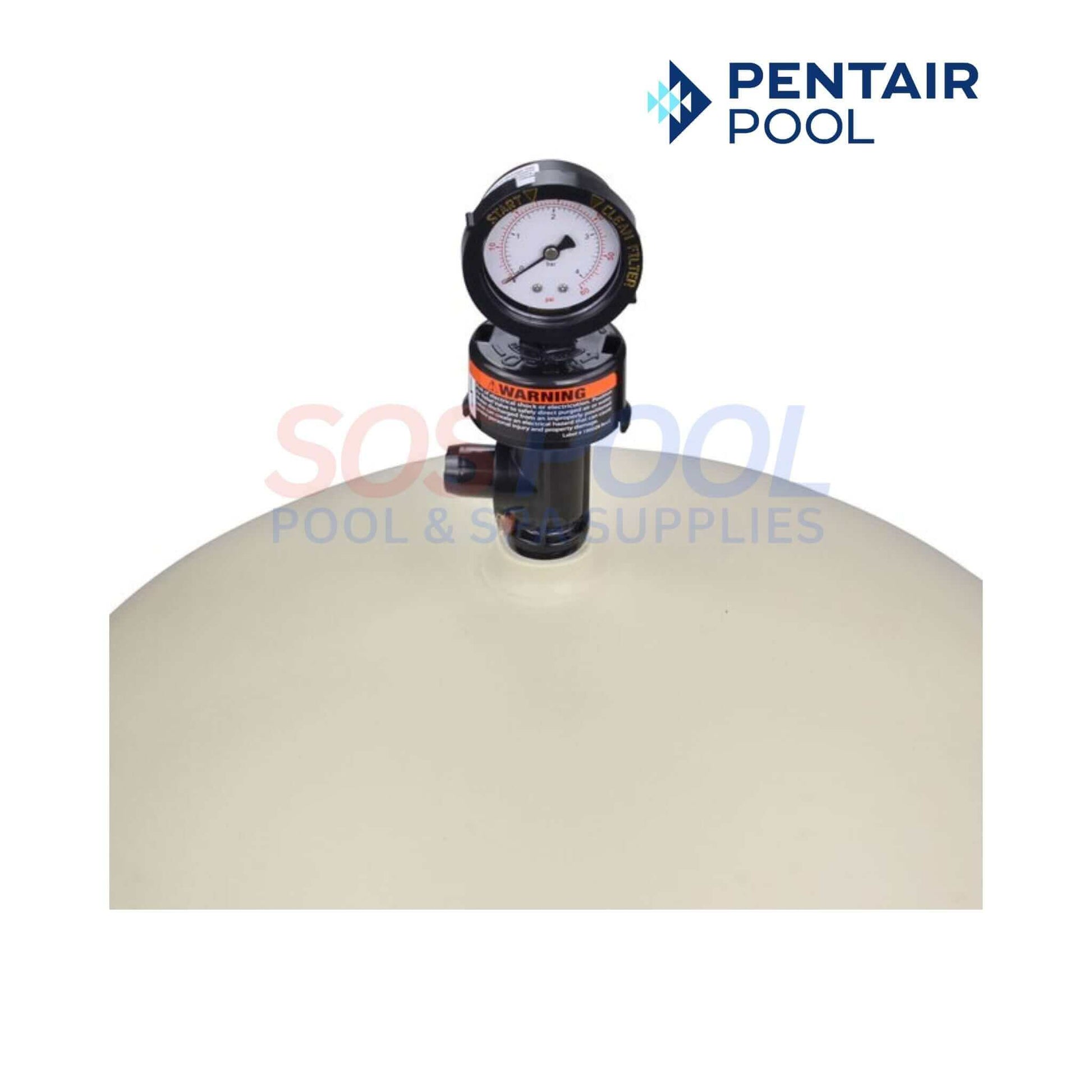 Pentair Clean & Clear Plus Cartridge Filter with pressure gauge, 520 sq ft, SOS Pool supplies.