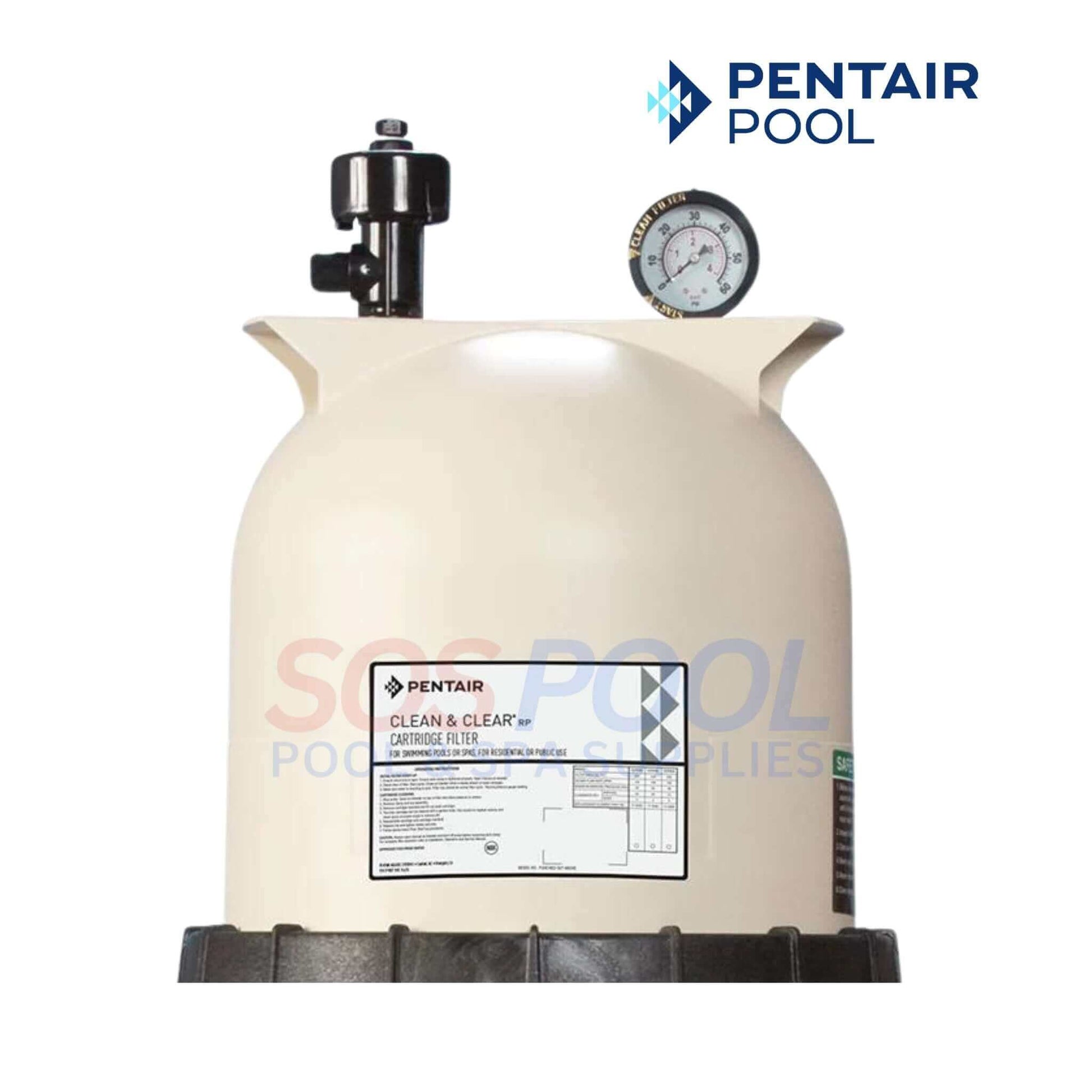 Pentair Clean & Clear RP Cartridge Filter 100 sq ft by SOS Pool, efficient pool filtration system for crystal clear water.