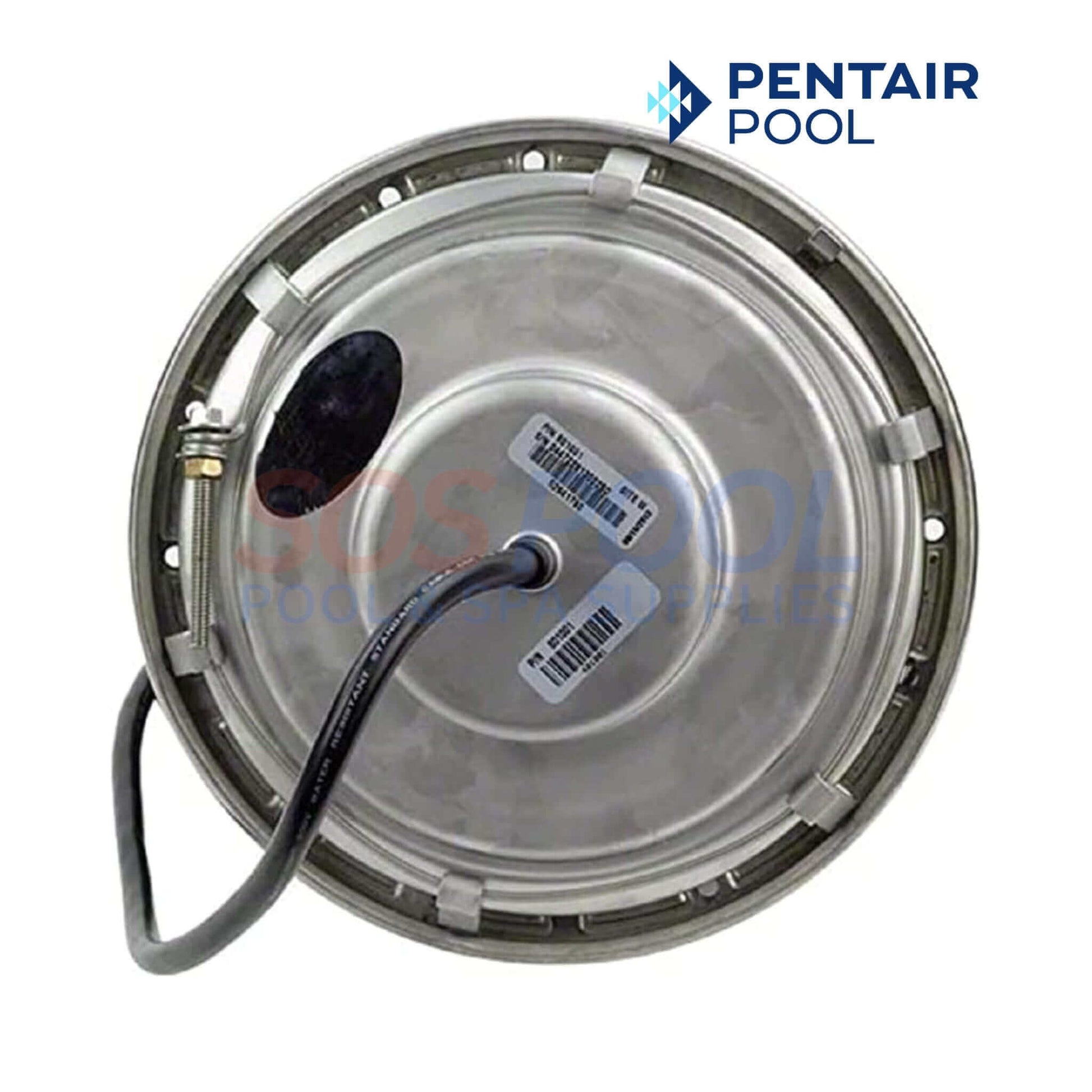 Pentair Color LED Small Spa Light EC-602124 base view with cable, SOS Pool branding.