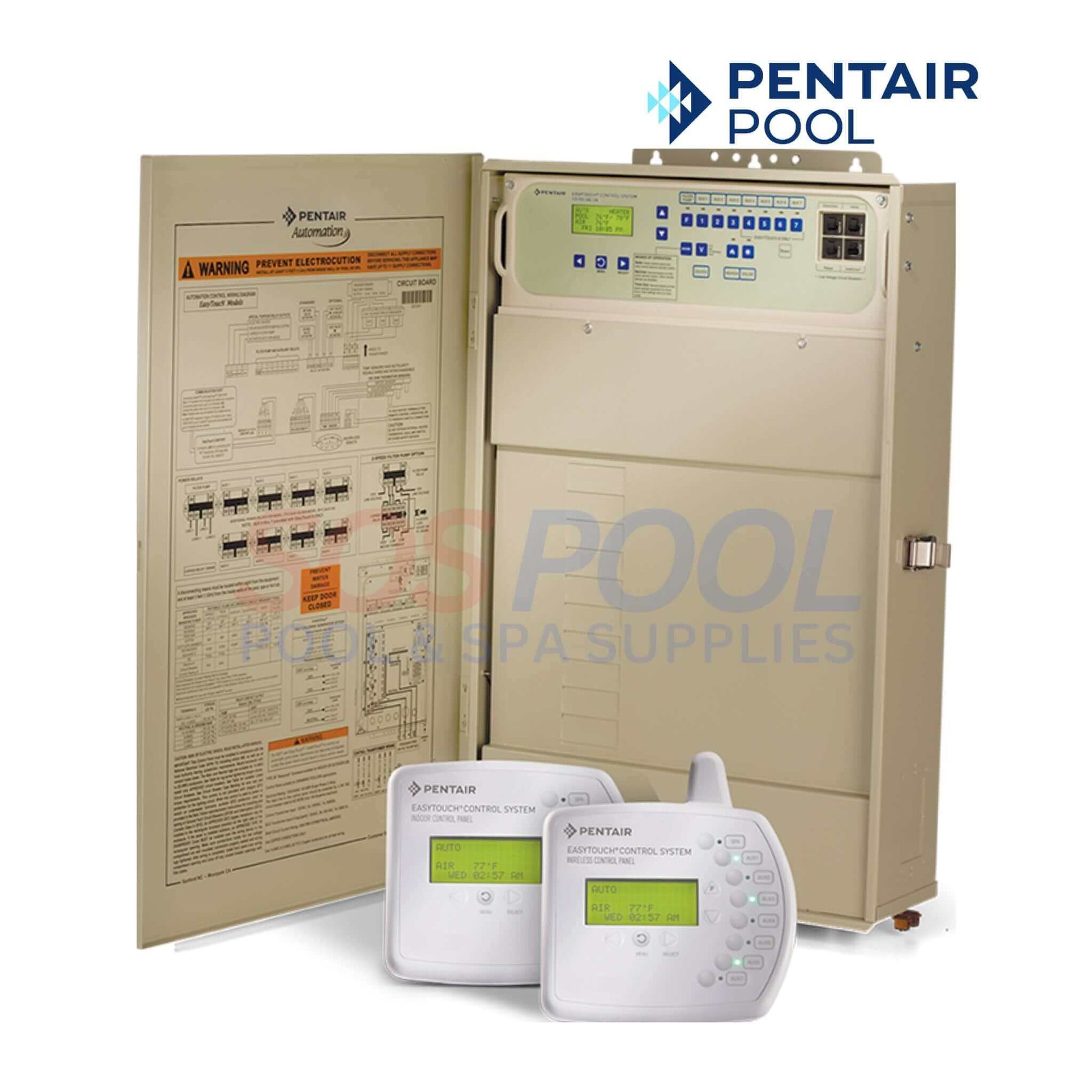 Pentair EasyTouch 8PSC-IC40 Control System with Salt Chlorine Generator for SOS Pool, EC-520705, managing pools efficiently.