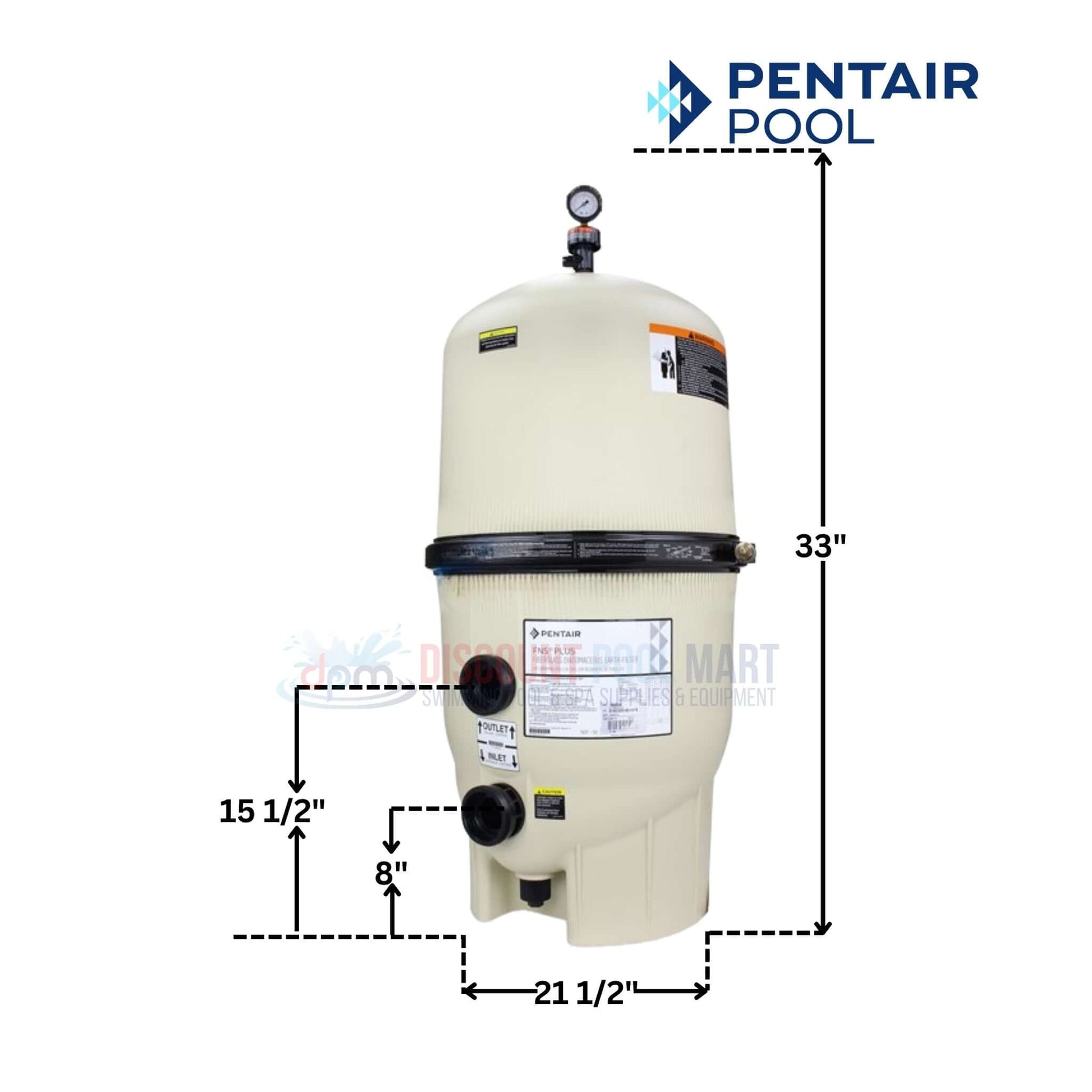 Pentair FNS Plus DE Filter 36 sq ft 180007 at Discount Pool Mart; high-capacity pool filtration system.