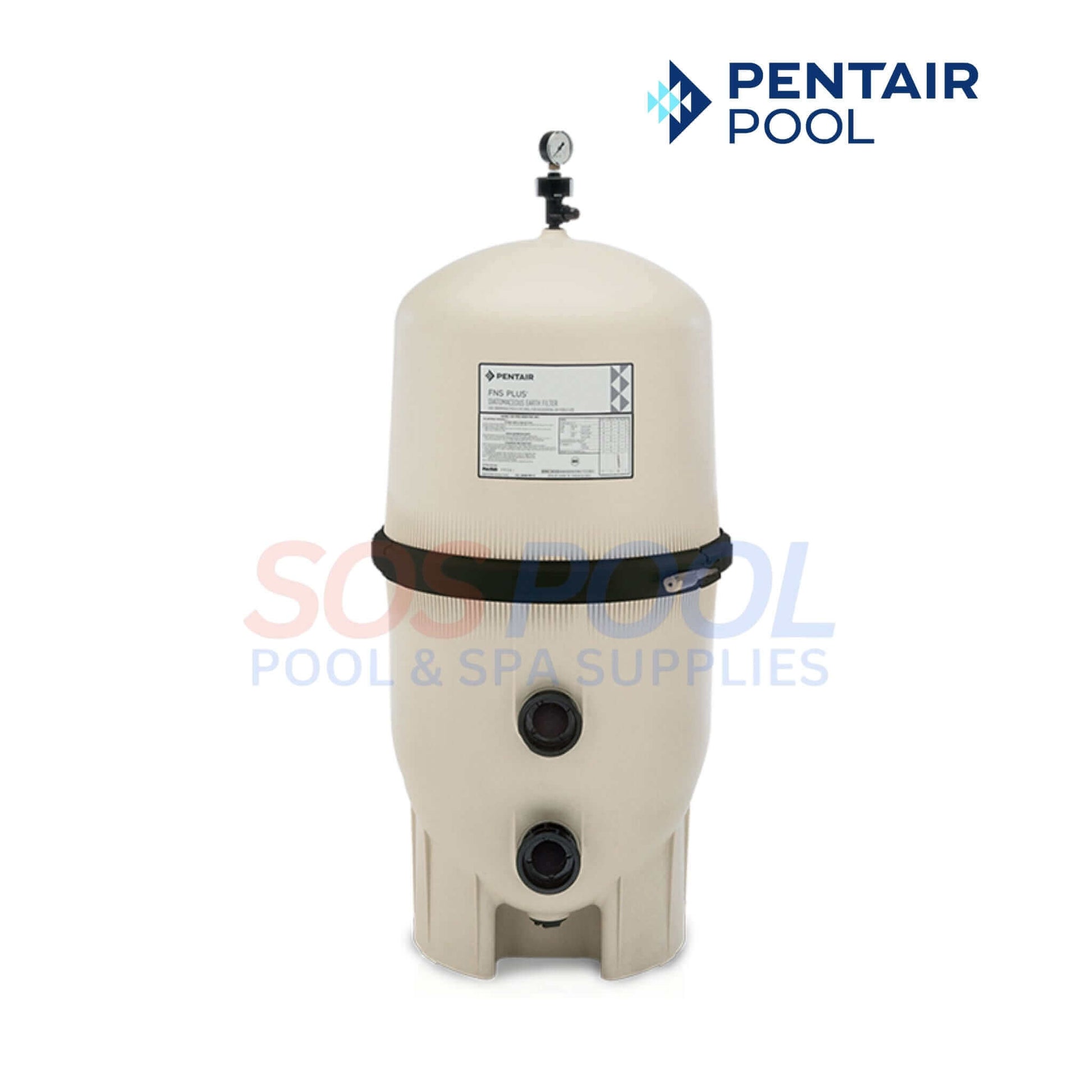Pentair FNS Plus DE Filter, 48 sq ft filtration system for clear pool water at SOS Pool.