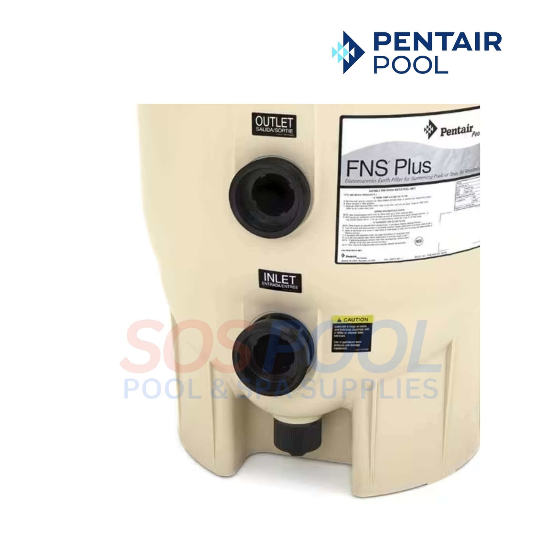 Pentair FNS Plus DE Filter for pools, 60 sq ft capacity, by SOS Pool - Exceptional water clarity and durability.