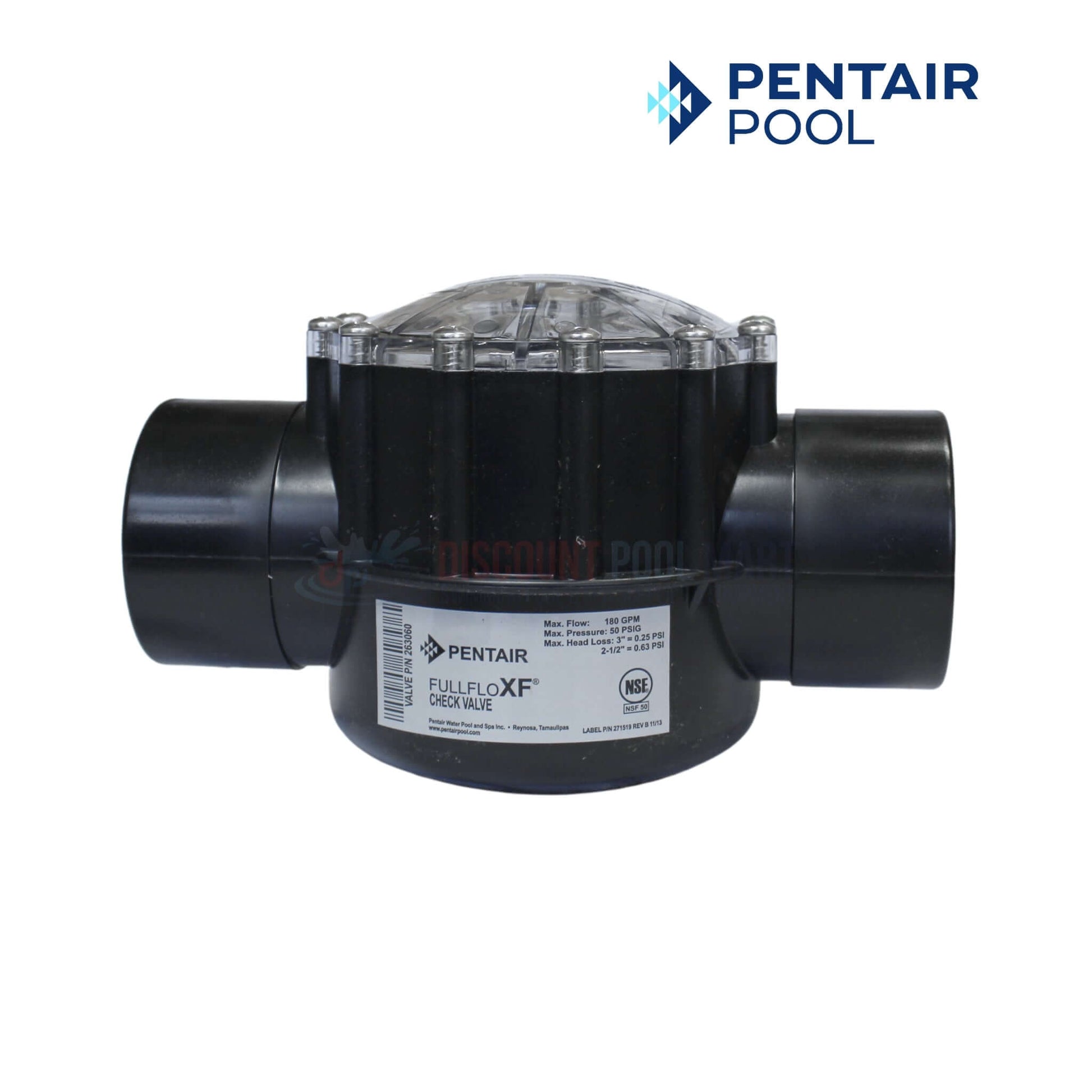 Pentair FullFloXF 2-Way Diverter Check Valve 263060 at Discount Pool Mart DPM, ideal for pool and spa systems.