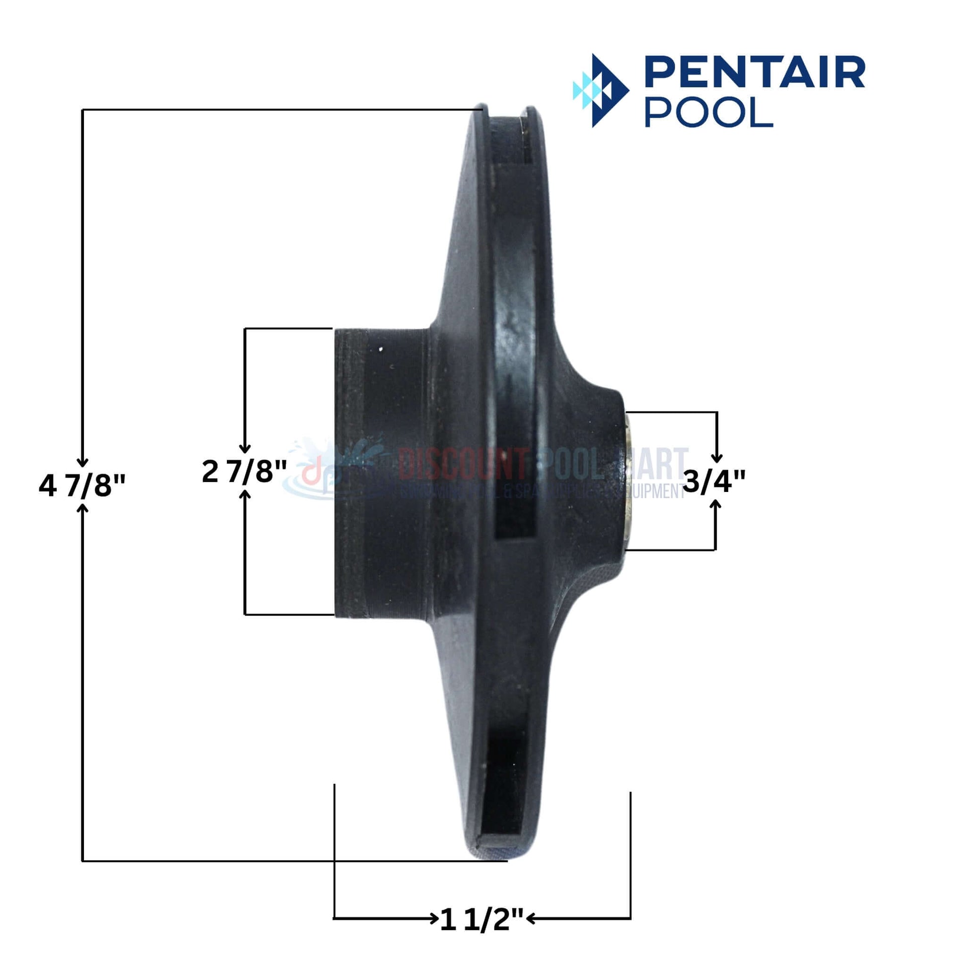Pentair C105-137PEB impeller dimensions for Dura-Glas & Max-E-Glas pumps, available at Discount Pool Mart DPM.