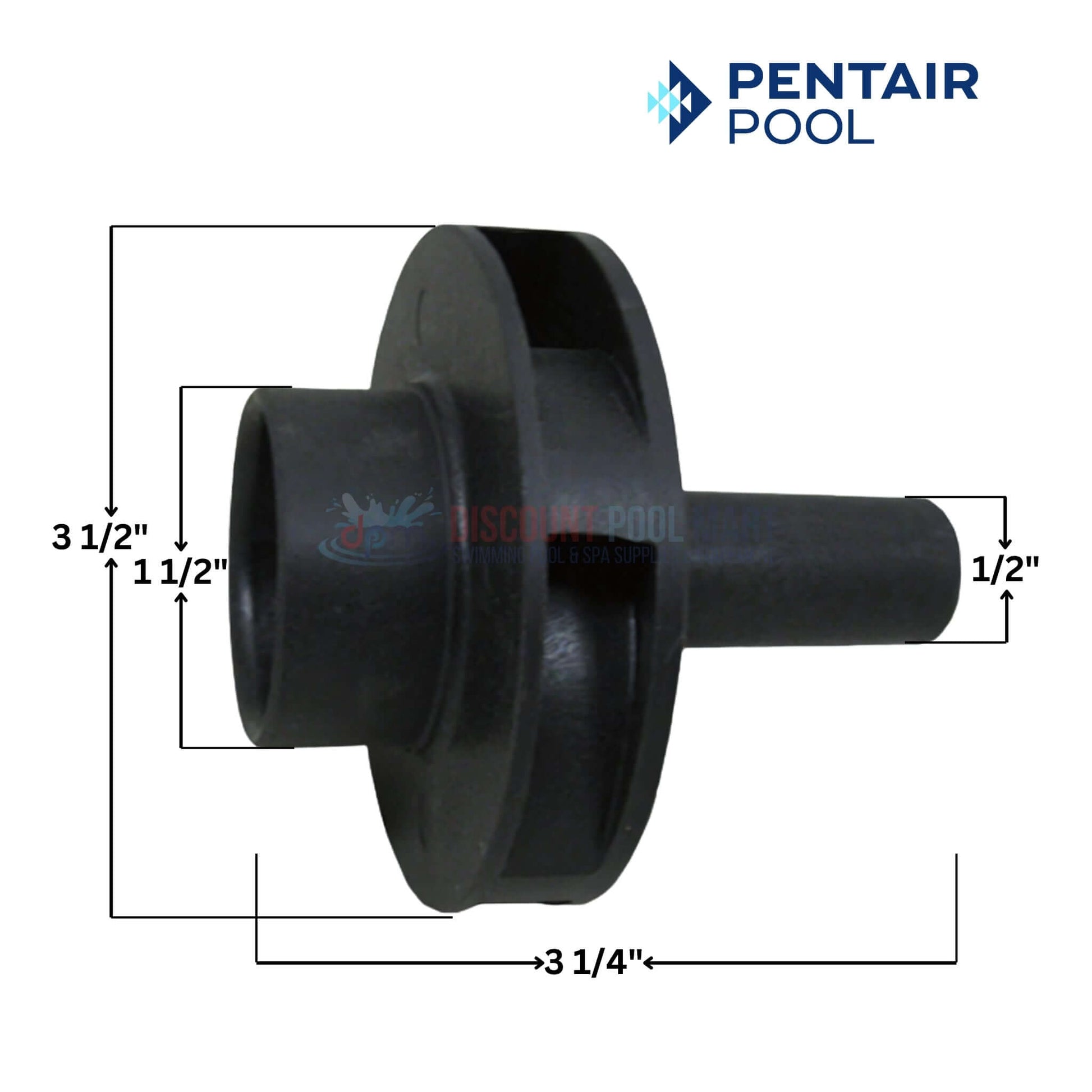 Pentair Pool C105-228PF impeller for Dura-Jet JW & JS pumps, 1HP, from Discount Pool Mart DPM.