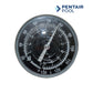 Pentair Inline Thermometer SL1DW with dual readings from 30 to 130 degrees, available at Discount Pool Mart DPM.