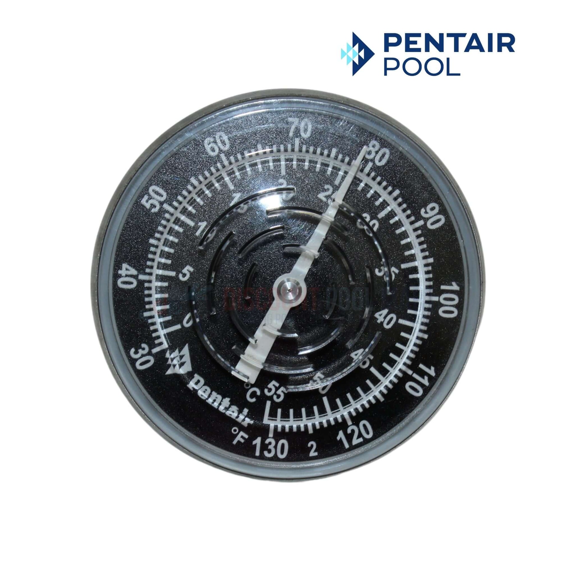 Pentair Inline Thermometer SL1DW with dual readings from 30 to 130 degrees, available at Discount Pool Mart DPM.