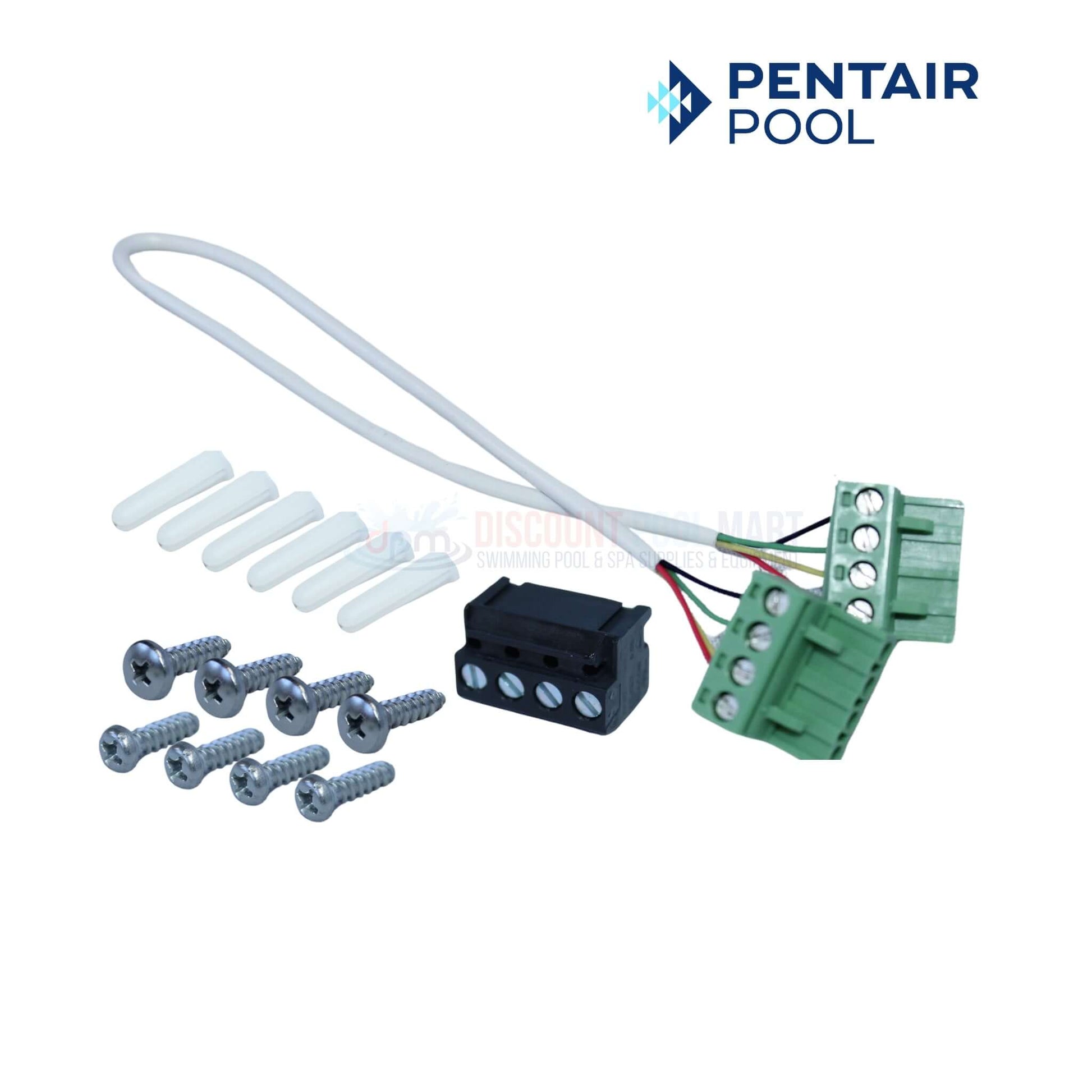 Pentair IntelliCenter Next Gen Upgrade Kit components including wires, connectors, and screws from Discount Pool Mart DPM.