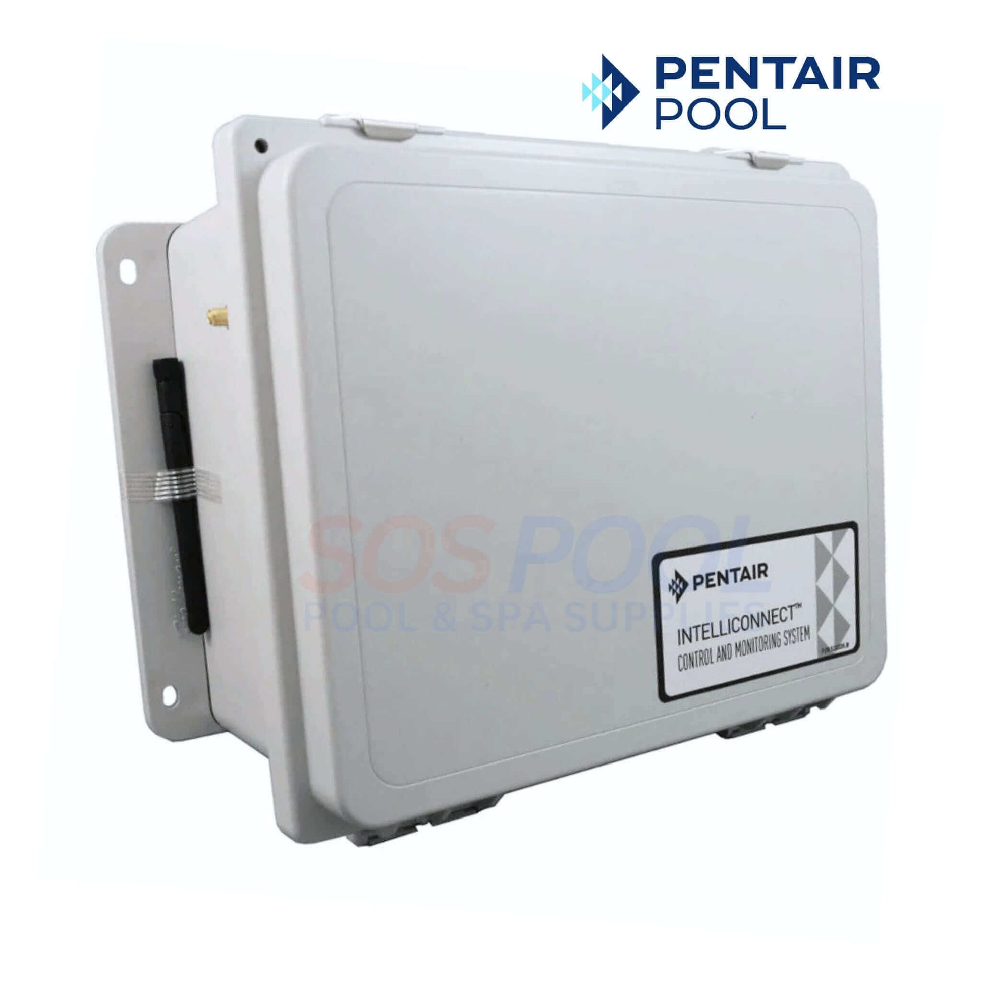 Pentair IntelliConnect Pool Control System | EC-523317 mounted control box, gray color, ideal for swimming pool setup. SOS Pool supplies.