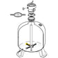 Pentair Lateral assembly for Tagelus, Triton filters by Discount Pool Mart DPM, detailed diagram of sand filter setup.