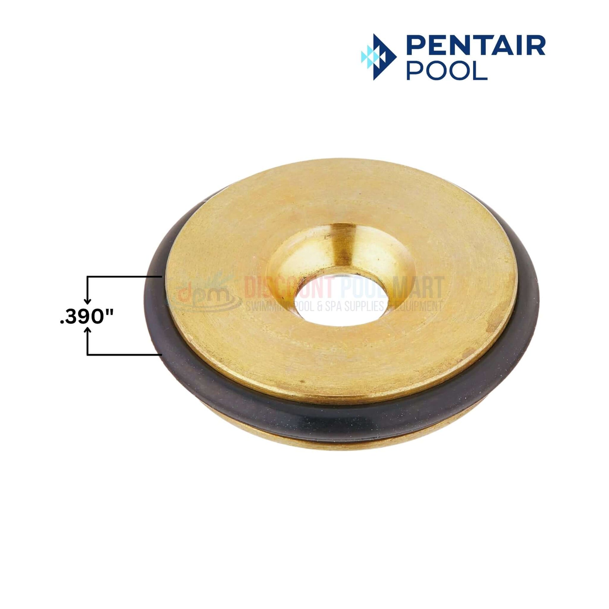 Pentair Pool brass washer with rubber O-ring, .390" diameter, available at Discount Pool Mart DPM.