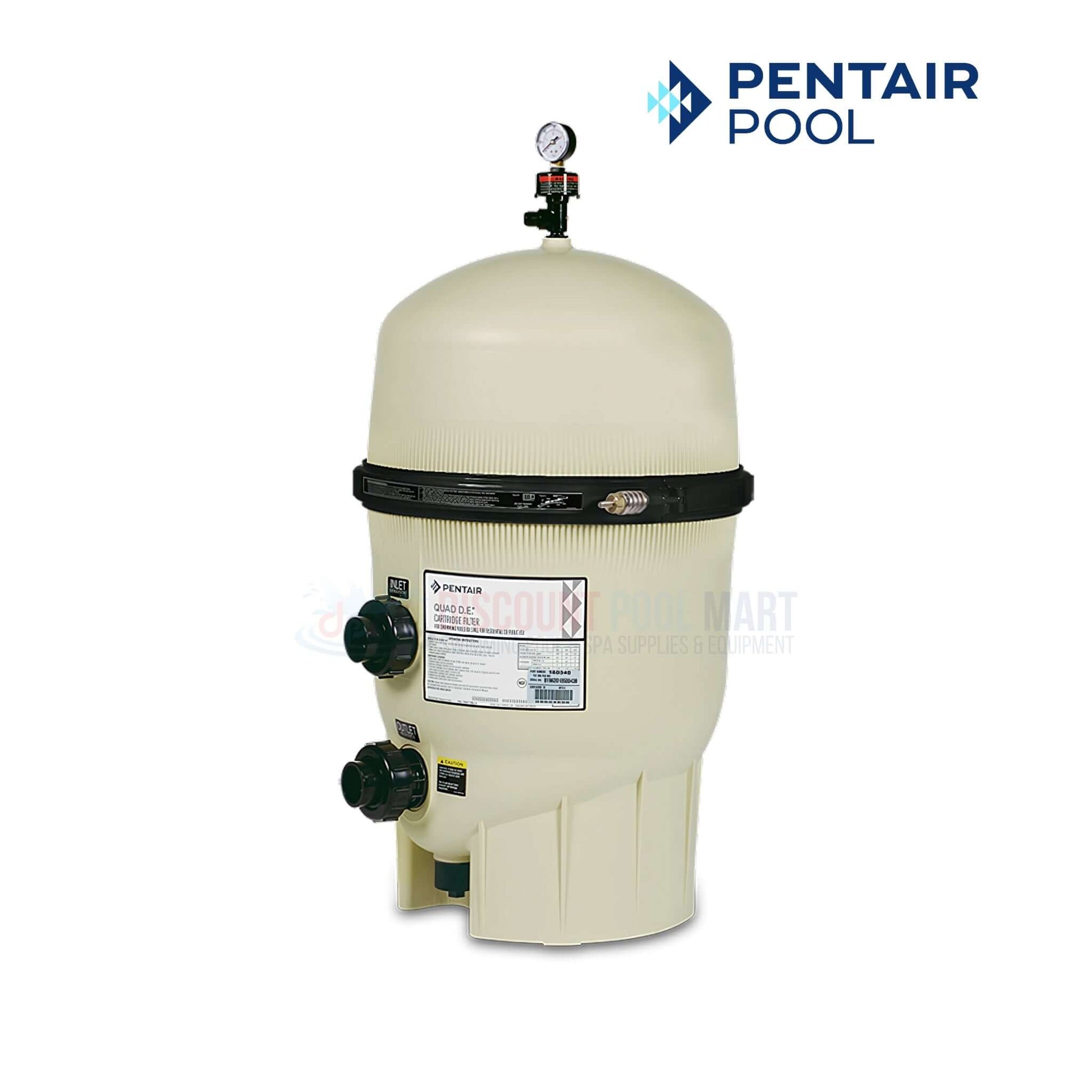 Pentair Quad DE 100 Cartridge Filter 188594 from Discount Pool Mart DPM, ensuring clear pool water.