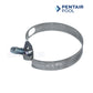 Pentair R172034 Saddle Clamp for Rainbow feeders from Discount Pool Mart DPM, ensures secure plumbing attachment.