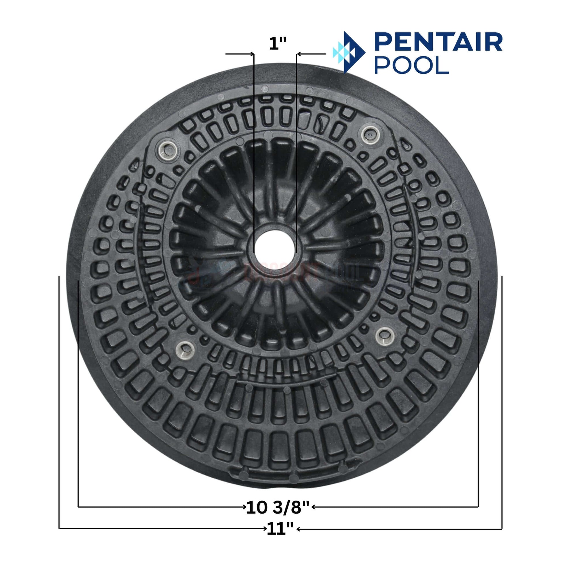 Pentair seal plate dimensions for pool pumps, 10 3/8 inch diameter, 1 inch height. Buy at Discount Pool Mart DPM.