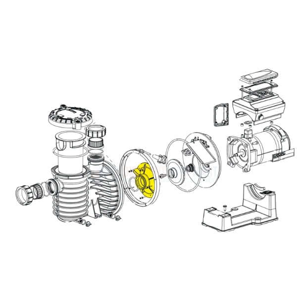 Pentair Sta-Rite Pool Pump Diffuser assembly diagram for 1.5-3 HP pumps, SKU C1-271P | Discount Pool Mart DPM