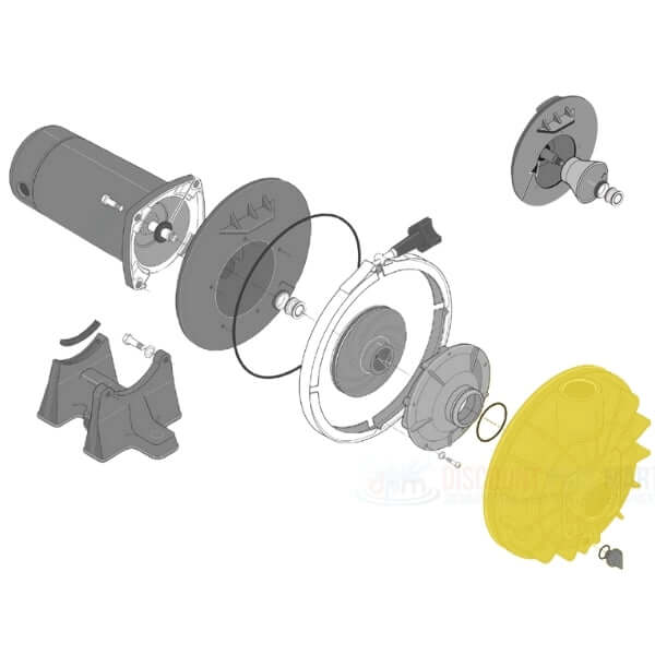 Pentair Sta-Rite Tank Body exploded view for Max-E-Glas Dura-Glas 5P2R Pumps C176-47P1W | Discount Pool Mart DPM