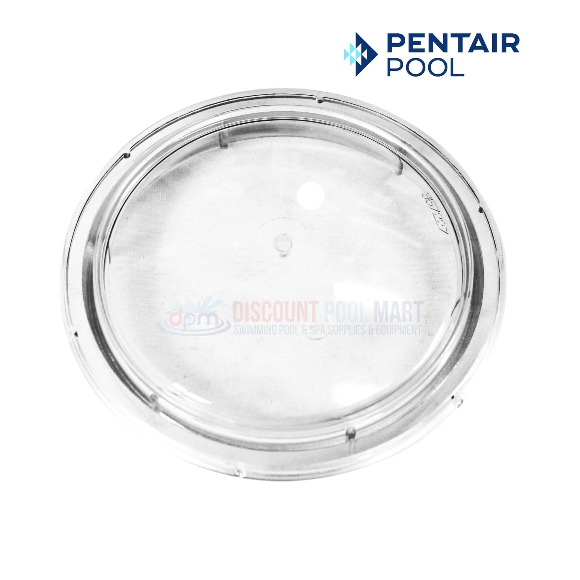 Pentair Strainer Lid 357227 for OptiFlo pumps from Discount Pool Mart DPM, clear design for easy inspection.