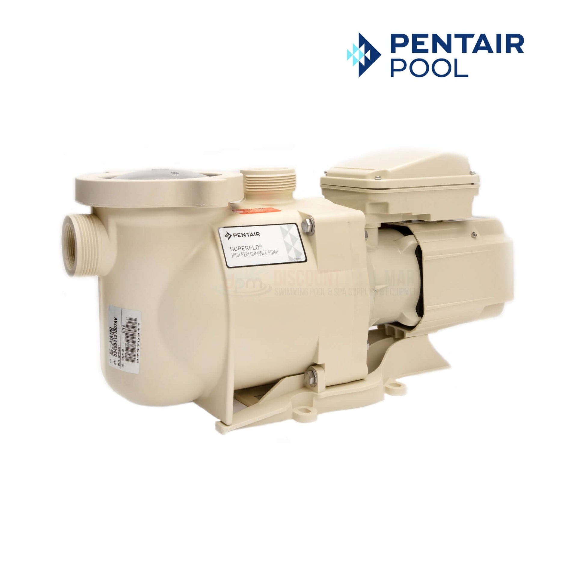 Pentair SuperFlo Single Speed Pool Pump EC-348190 with 1.1 THP motor from Discount Pool Mart DPM.