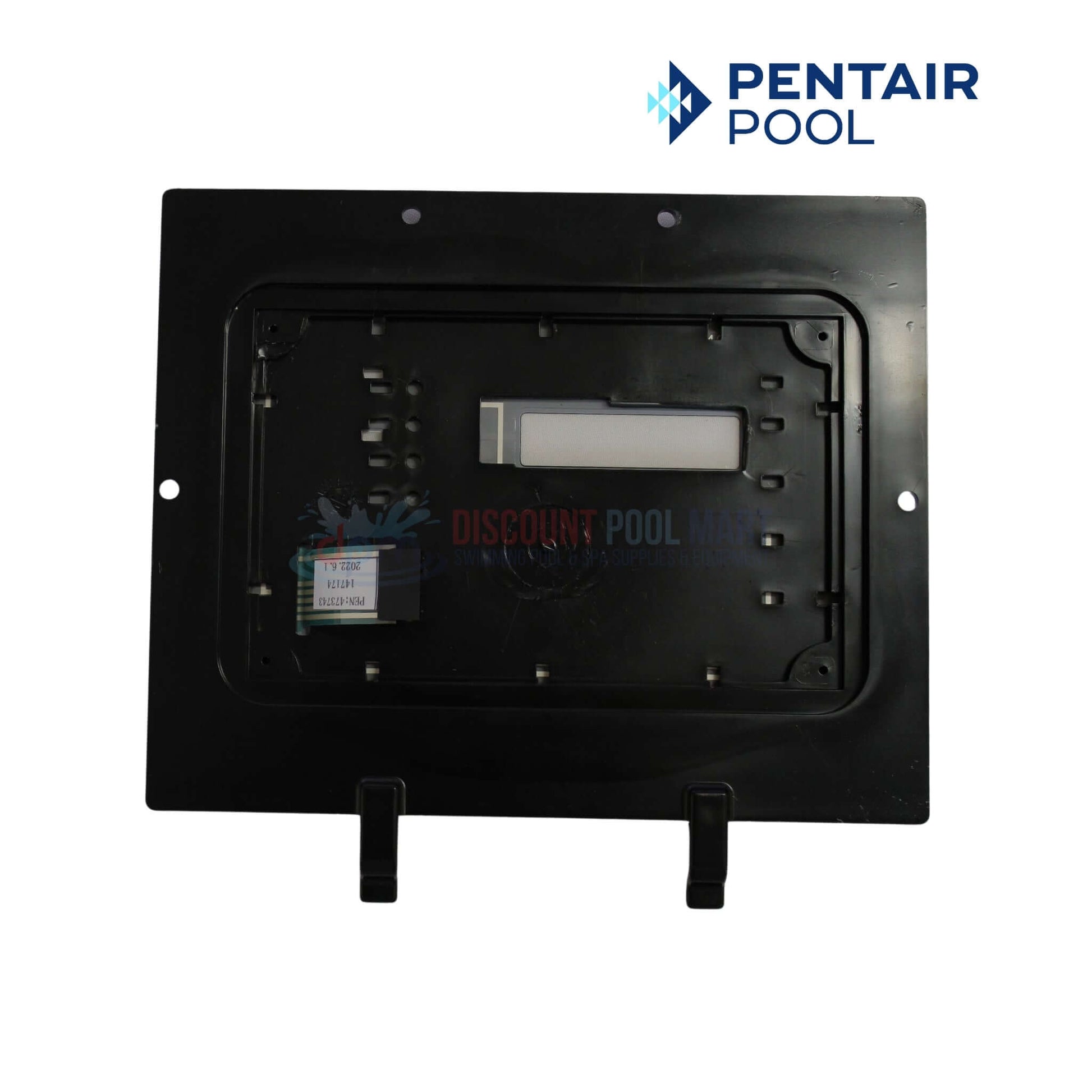 Pentair Thermaflo Display Bezel 473693, black control board replacement, clear label design for UltraTemp and ThermalFlo heat pumps from Discount Pool Mart.