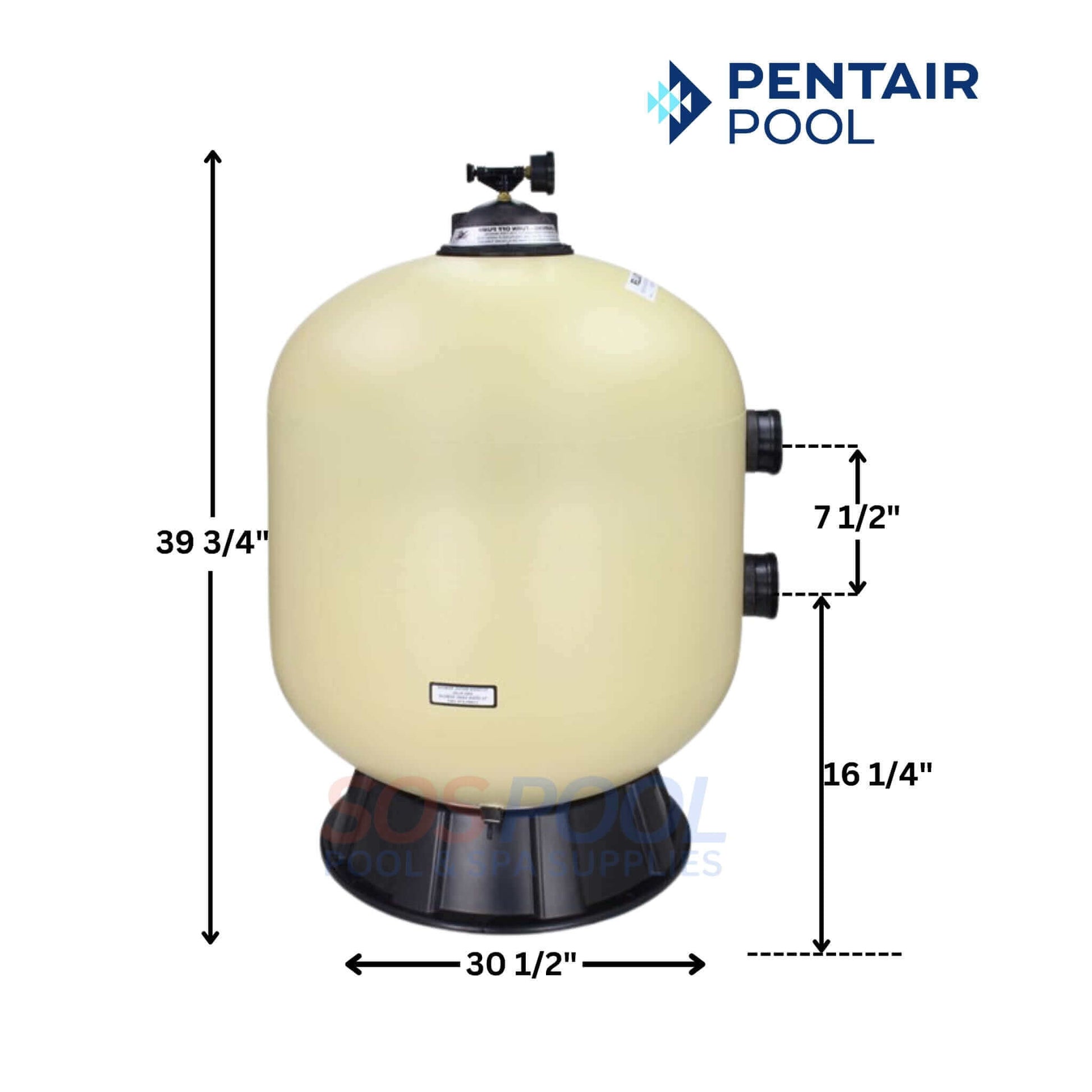 Pentair Triton II Sand Filter Side Mount 100 sq ft TR100 EC-140210 for pool filtration system from SOS Pool.
