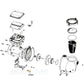 Exploded view of Pentair Whisperflo and Intelliflo pump parts, featuring stainless steel washer 072183. Discount Pool Mart DPM.