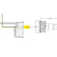 Diagram showing installation of Pentair MicroBrite Nicheless White LED Spa Light with dimensions and wiring details.