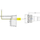 Diagram of Pentair MicroBrite Nicheless LED Spa Light installation with measurements for proper setup.