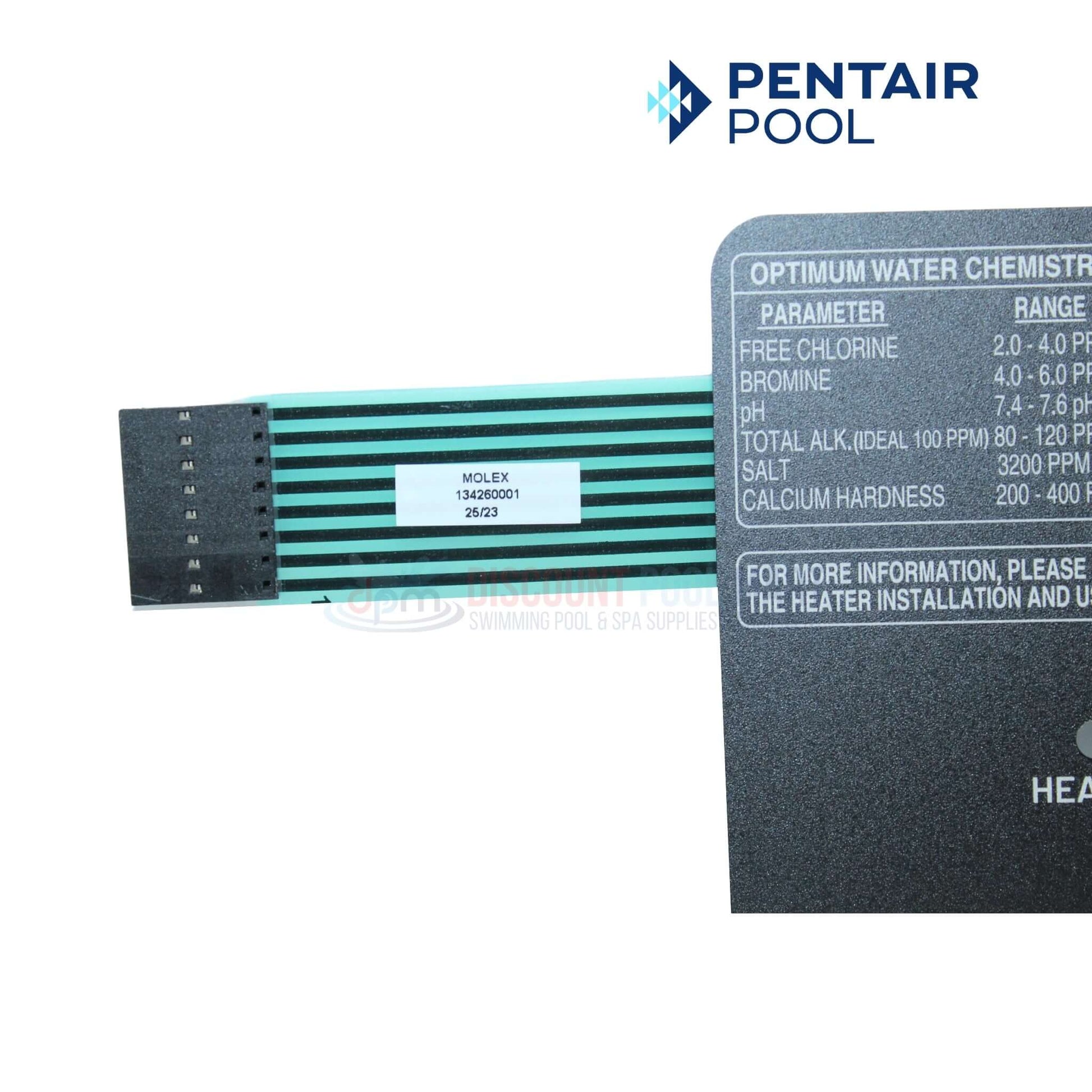 Pentair Pool OEM membrane keypad for water chemistry parameters, compatible for MasterTemp and Max-E-Therm heaters DPM.
