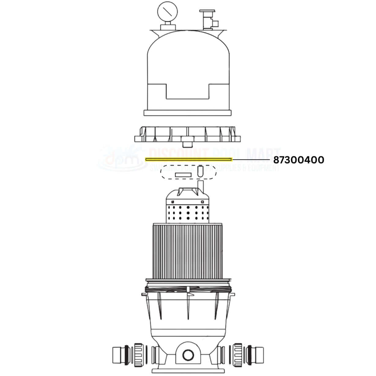Pentair Body O-Ring 87300400 design for filters, ensuring a proper seal, available at Discount Pool Mart DPM.
