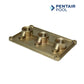 Pentair Brass Junction Box 1/2 inch with 3 ports for pool lighting at Discount Pool Mart DPM.