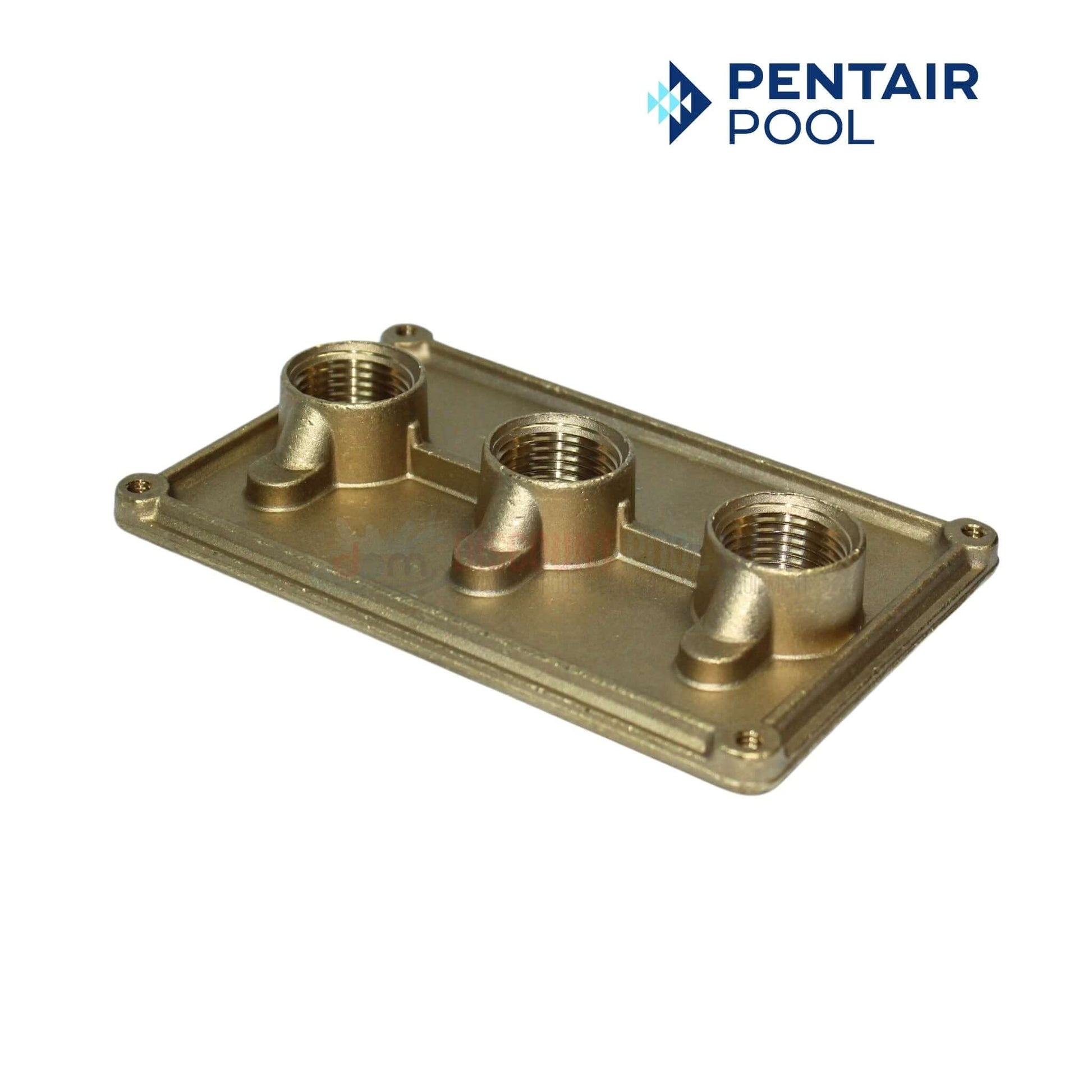 Pentair Brass Junction Box 1/2 inch with 3 ports for pool lighting at Discount Pool Mart DPM.