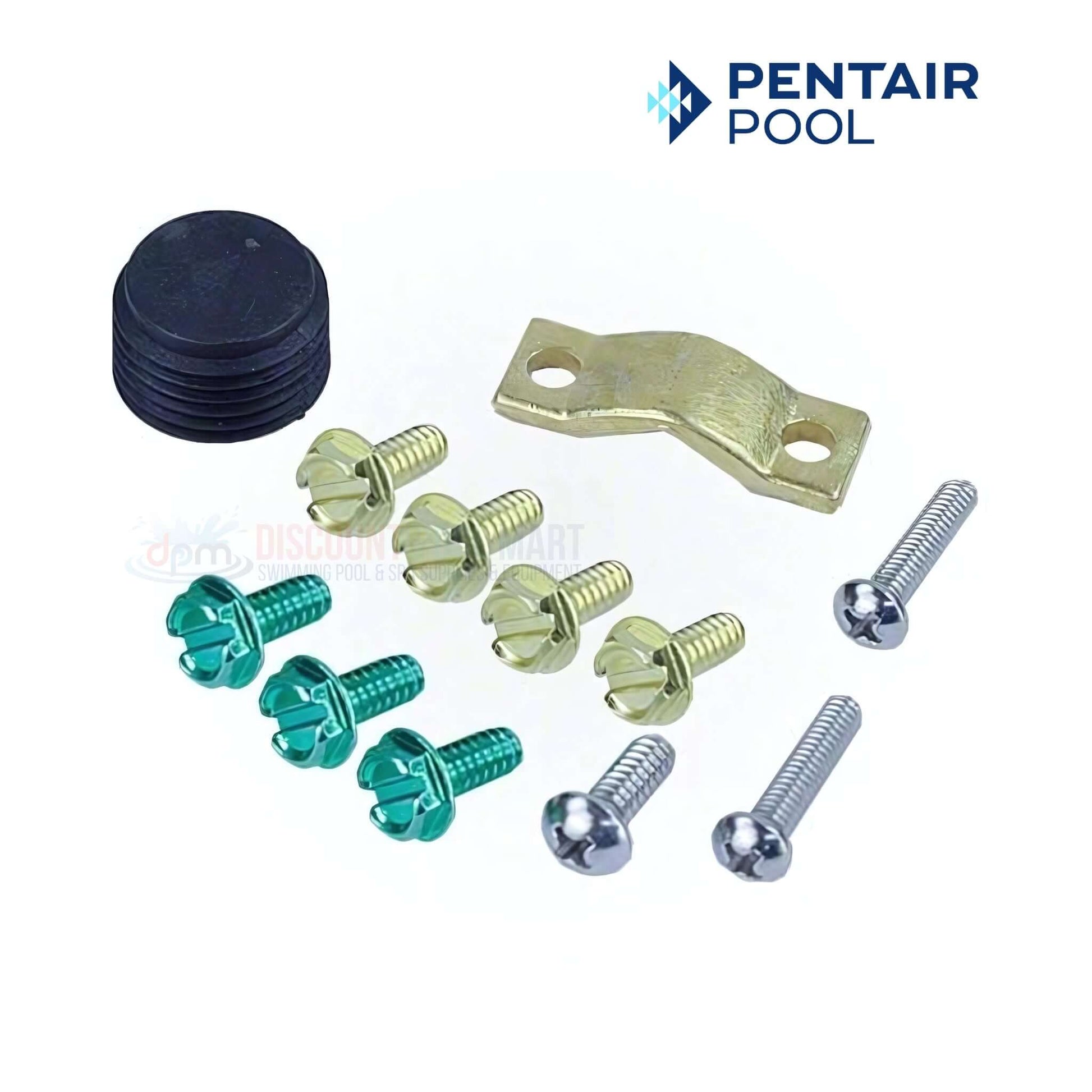 Pentair Pool hardware set with screws, bolts, and plugs from Discount Pool Mart DPM for pool installation.
