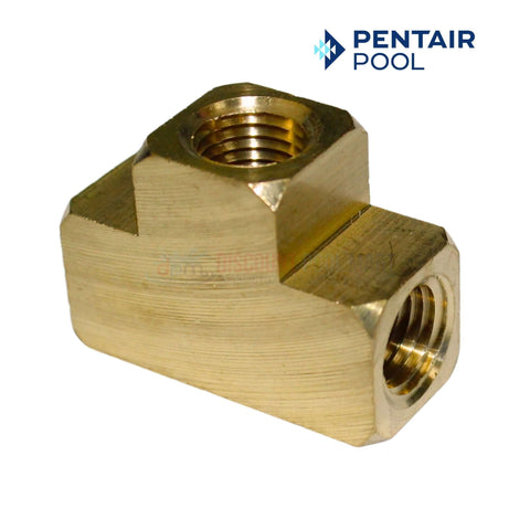 Pentair Brass Tee 71982 for Purex SMBW Filters, 1/4" fitting for secure connections – Discount Pool Mart DPM.
