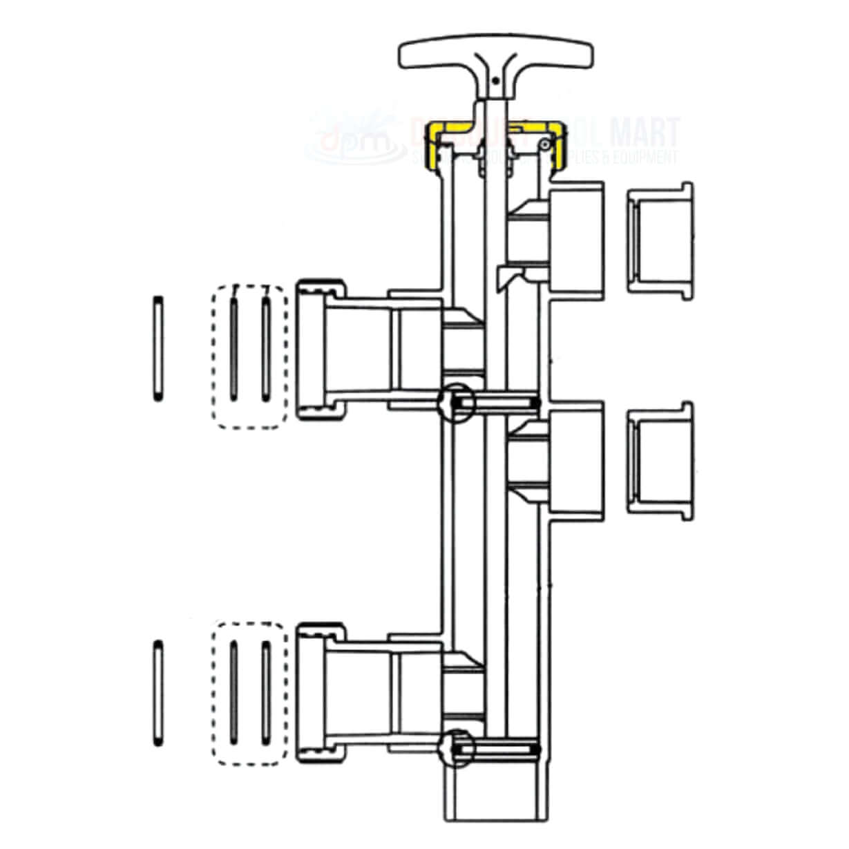 Pentair Bulkhead Union Nut for Push Pull Valves, model 51013011, from Discount Pool Mart DPM. Secure and durable part.